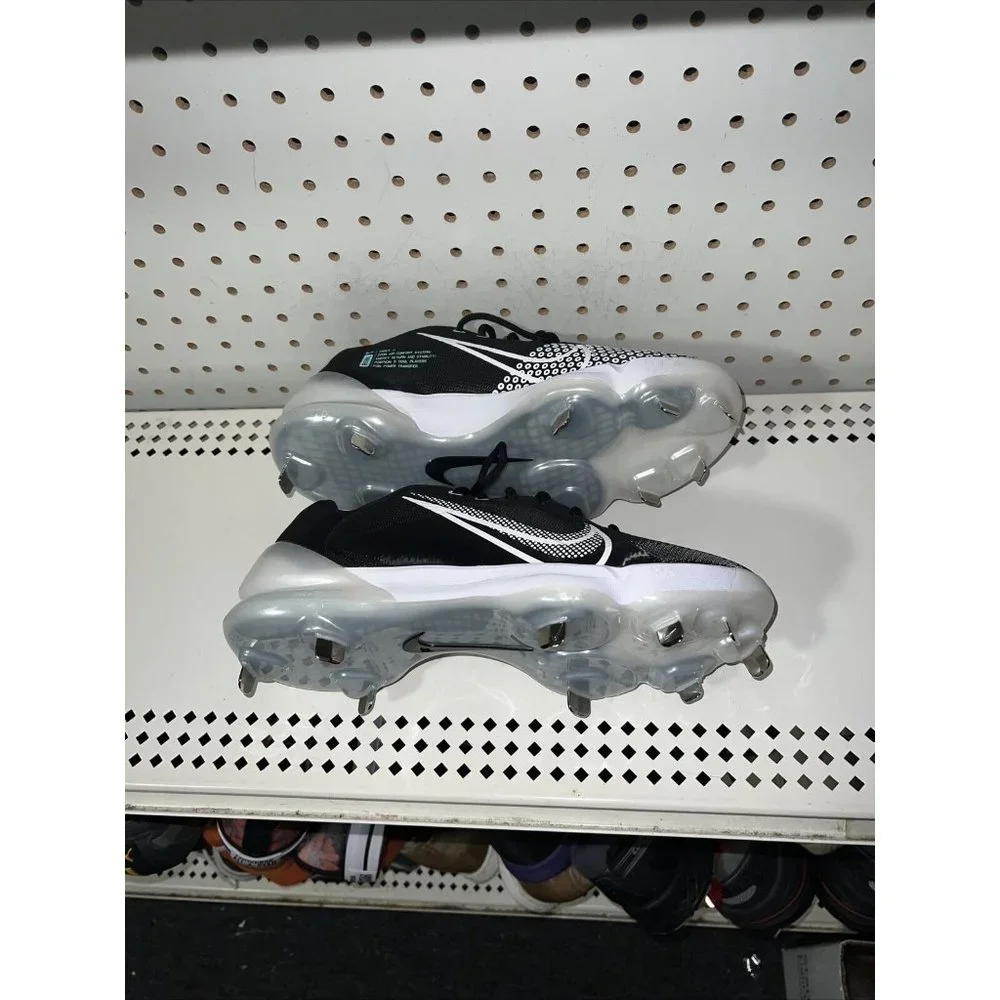 Nike Force Zoom Trout 7 Pro Mens Metal Baseball Cleats Size 8.5 Black White